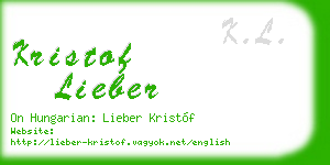 kristof lieber business card